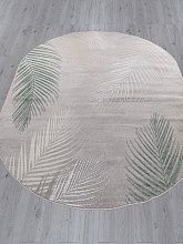 Прямоугольный ковер LIMAN F167 GRAY-D.GREEN Овал