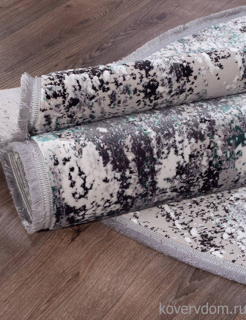 Ковер ROXANNE 17134 L.GREY / D.GREY Овал