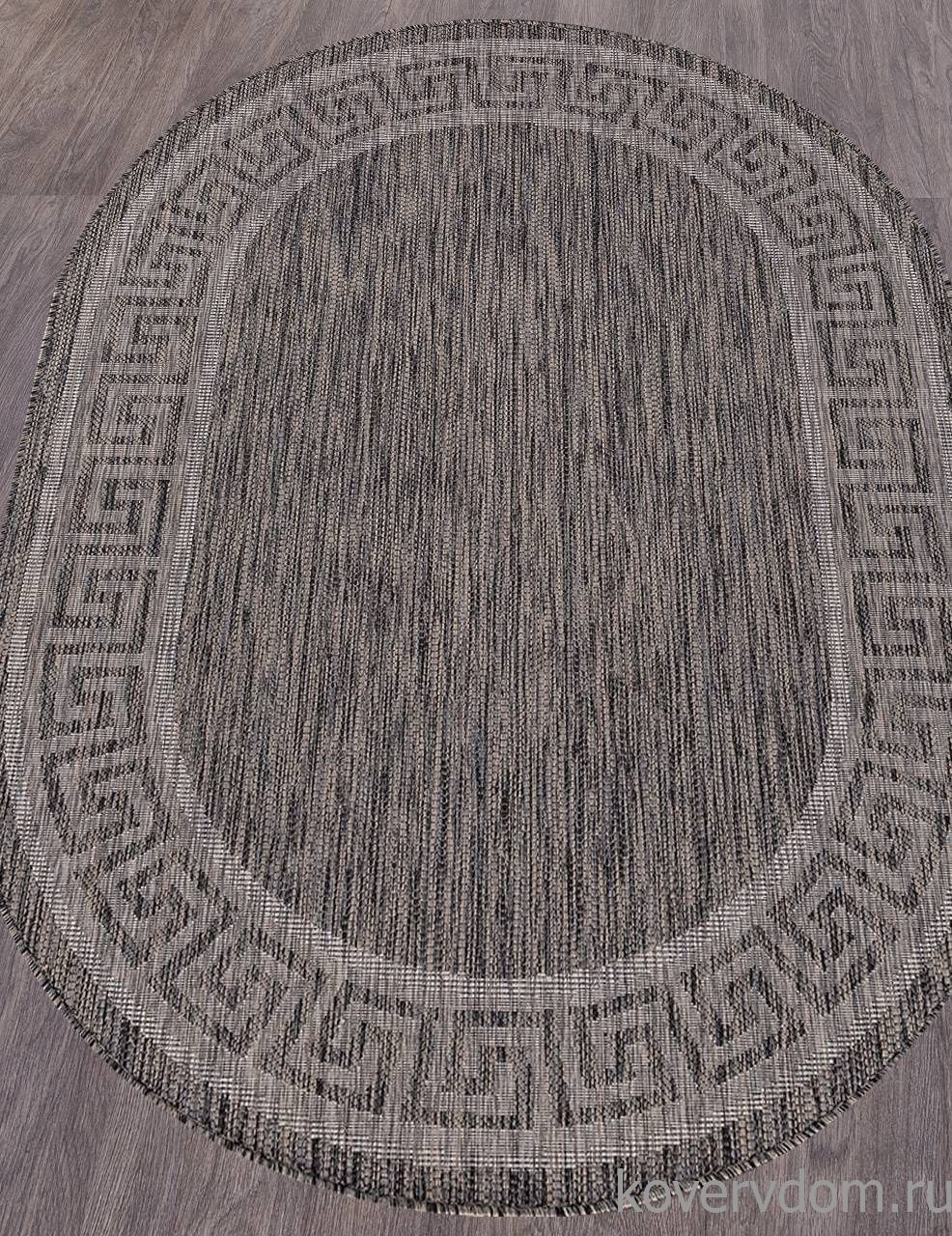 Ковер циновка VEGAS S002 DARK GRAY Овал Ковер циновка VEGAS S002 DARK GRAY Овал