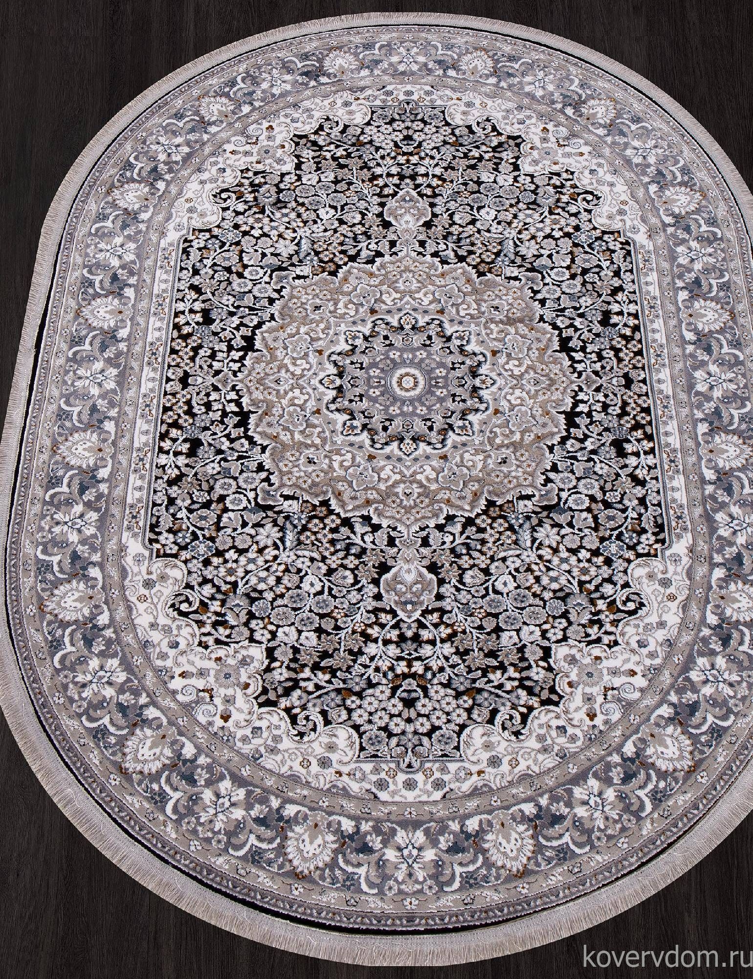 Ковер CASABLANKA 9734A BLACK / BLACK Овал