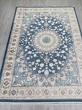 Круглый ковер DELINA A050B D.BLUE / CREAM