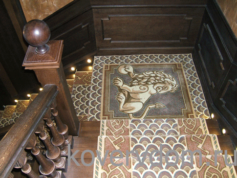 Композиция из ковров и ковровой дорожки на лестницу Тоскана Композиция из ковров и ковровой дорожки на лестницу Тоскана
