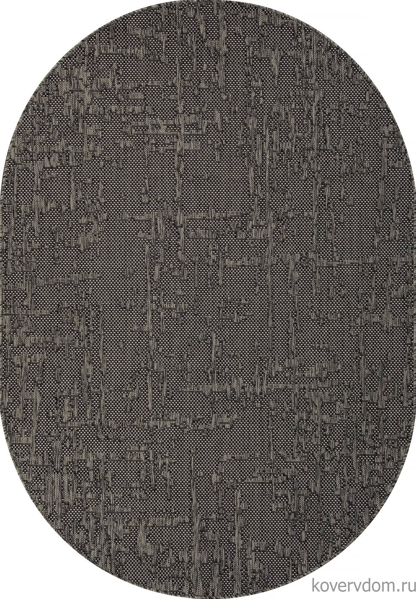 Ковер-циновка KAIR-A S136 BLACK-GRAY Овал