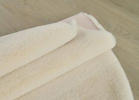 Ковер Шегги из искусственного меха RABBIT PREMIUM MS1000 CREAM Круг