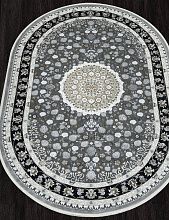 Прямоугольный ковер MIRAY O1467 090 BLACK Овал