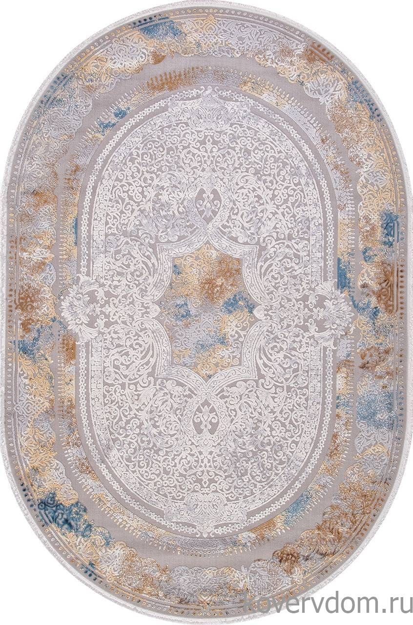Ковер ERVA 18134 L.GRAY / BLUE Овал