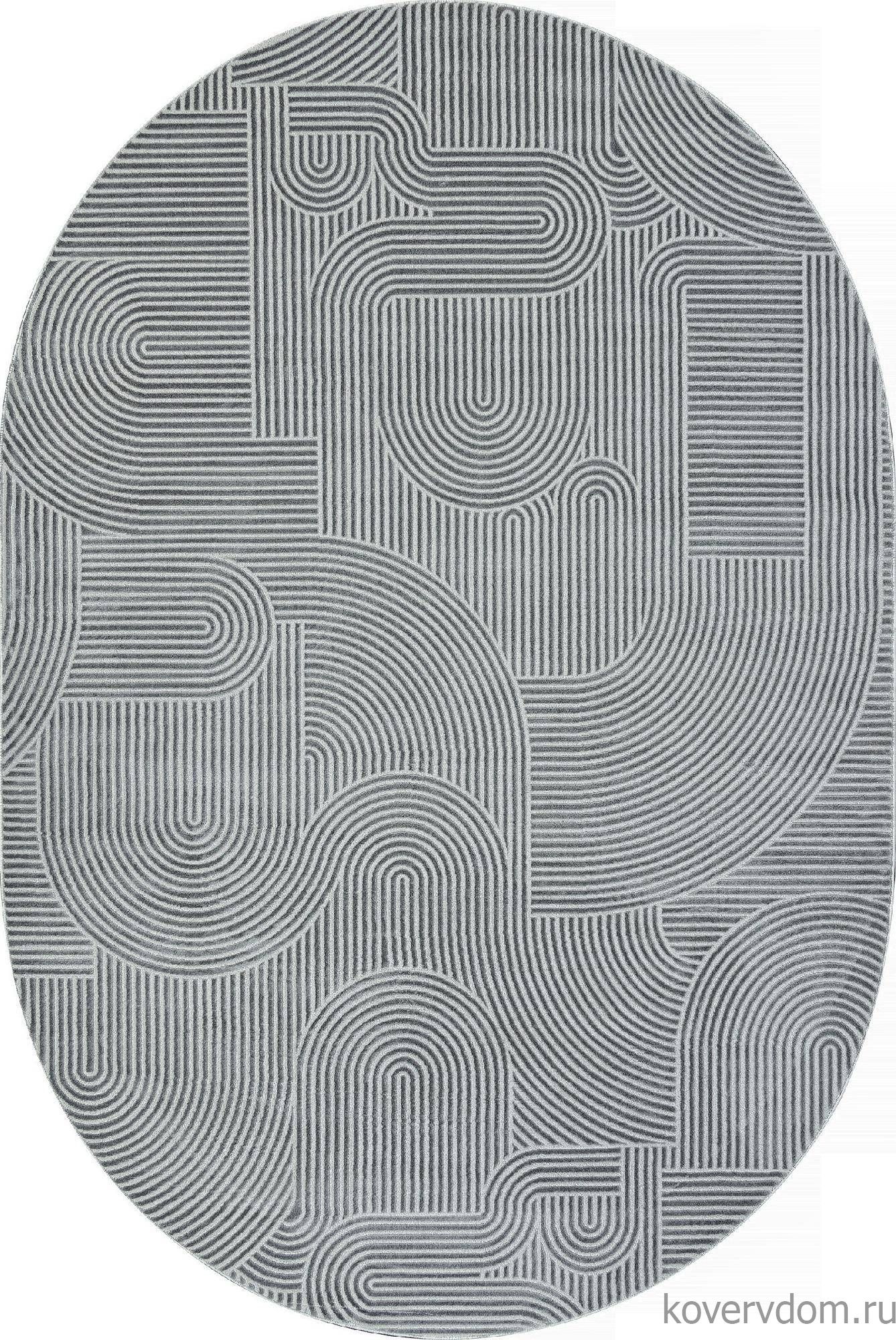 Ковер SIROCCO E508AQ D.GREY / GREY Овал Ковер SIROCCO E508AQ D.GREY / GREY Овал