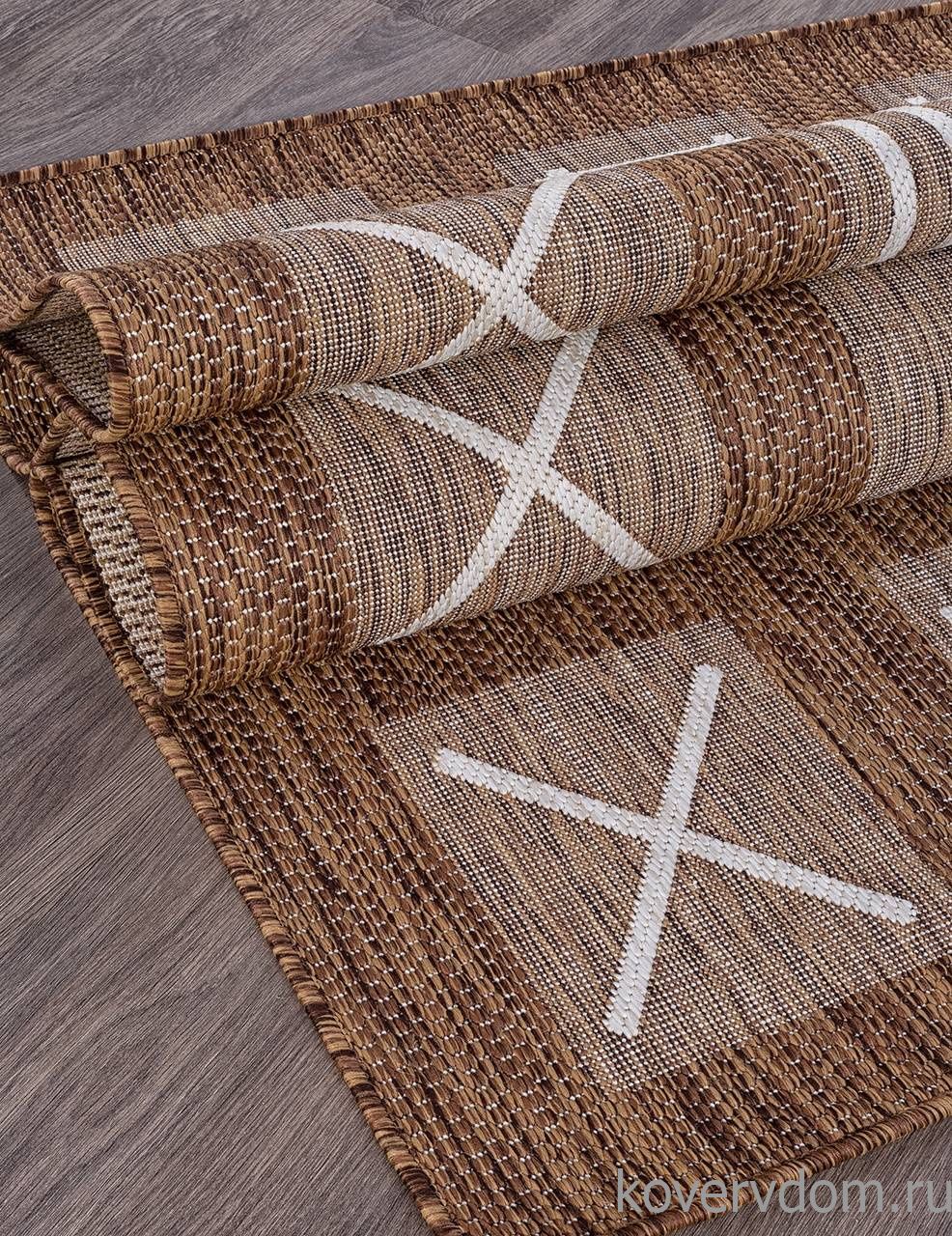 Ковер циновка VEGAS S003 BROWN-CREAM Ковер циновка VEGAS S003 BROWN-CREAM