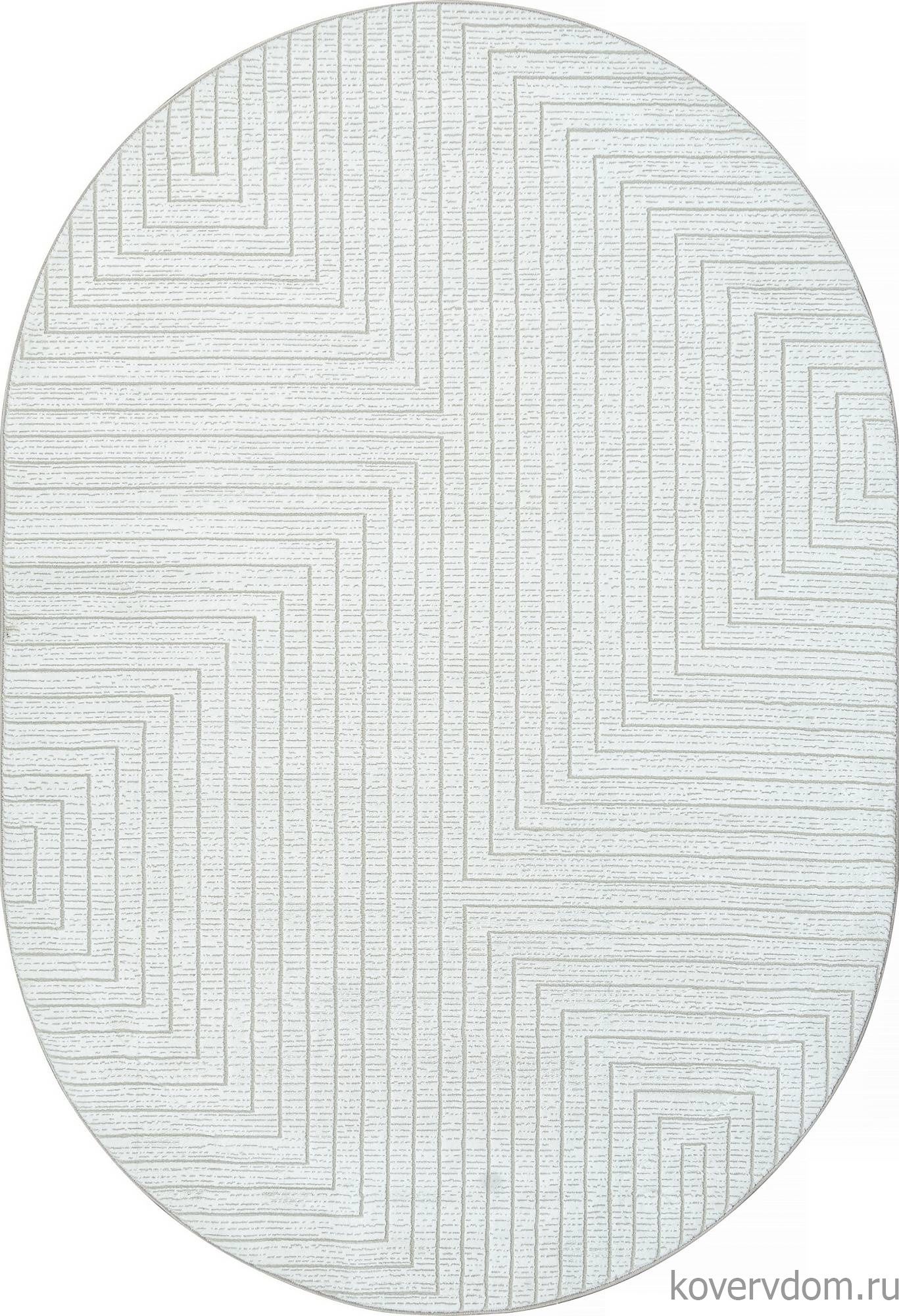 Ковер SIROCCO E256AC WHITE / BEIGE Овал Ковер SIROCCO E256AC WHITE / BEIGE Овал