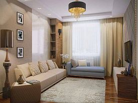 Прямоугольный ковер бежевый CUBA-A F267 BEIGE