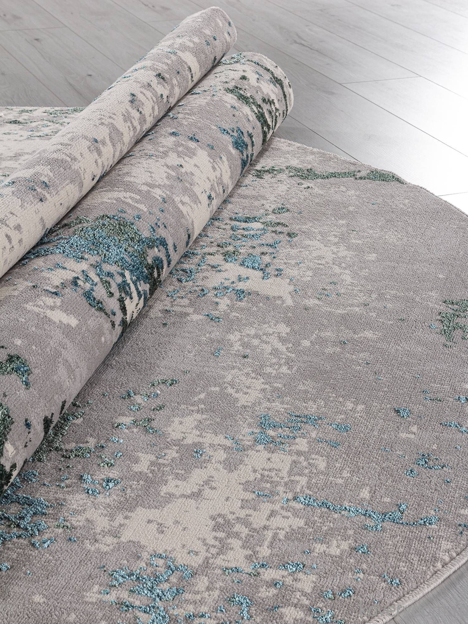 Ковер LIMAN F477 GRAY-BLUE Овал