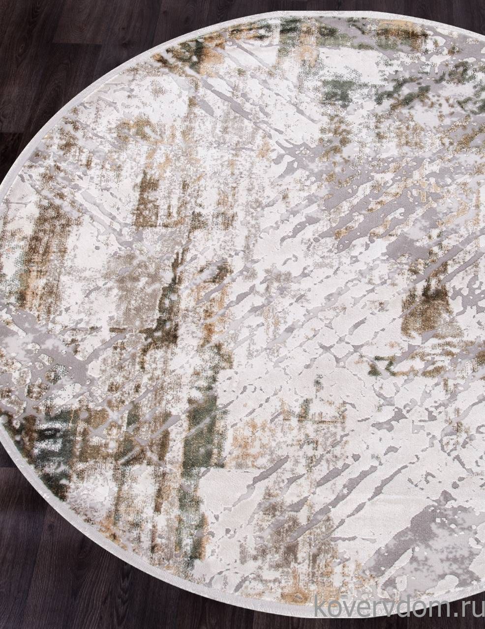 Ковер ALLURES 12123 CREAM / GREEN Круг