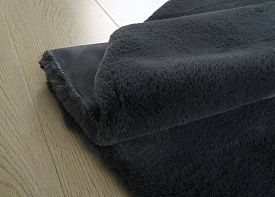 Круглый ковер черный из искусственного меха RABBIT PREMIUM MS1000 ANTRACITE Круг